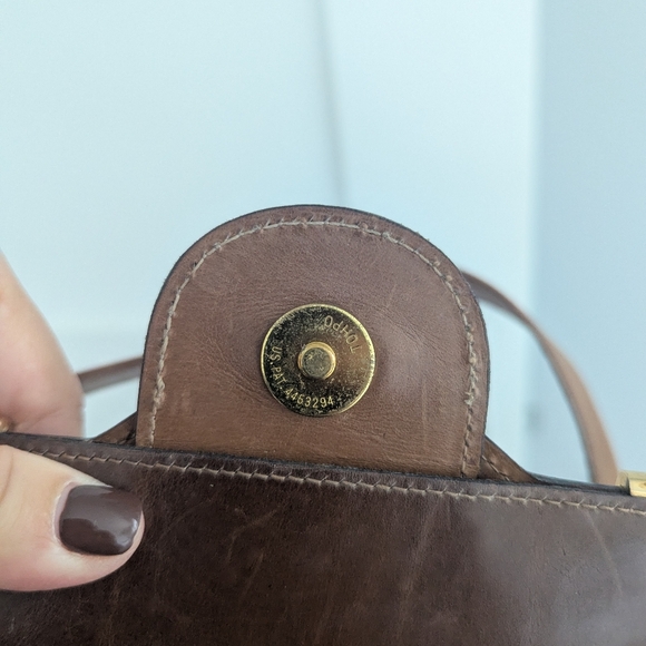 Vintage Brown Leather Envelope Purse. - Picture 9 of 9